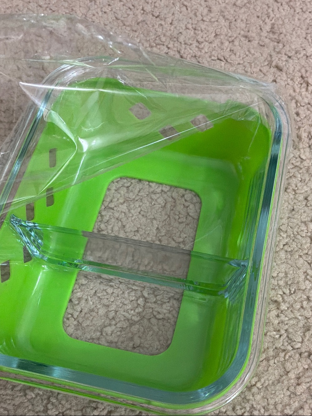 Green Plastic Storage Container with Lid - Home Organization - Picture 6 of 6